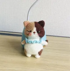気球に乗ったたぬき あみぐるみ - メルカリ