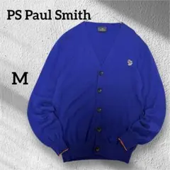 美品★ポールスミス カーディガン　スポーツストライプ ゼブラワッペン ブルー