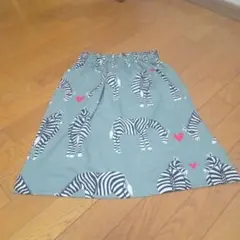 ボヘミアンズ　ゼブラ　シマウマ　ハンドメイド　スカートのサムネイル