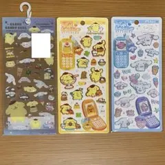 ポムポムプリン シナモロール 平成はっぴーフォン クリアキャンディシールセット