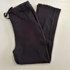 リブ　ロングパンツ　茶色　ダブルクローゼット