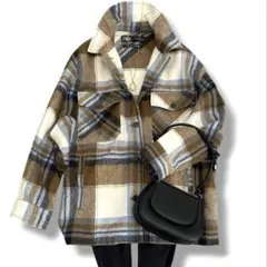 ウール シャツジャケット