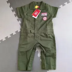 【新品タグ付】BABYDOLL オリーブ色ロンパース90cm