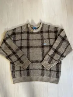 The Fox Collection チェック柄ニットセーター XL
