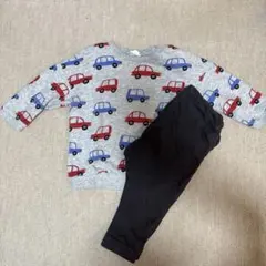 H&M 車柄 ベビーパジャマ 80 スウェット　トレーナー