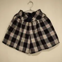 チェック柄キュロットパンツ 150cm