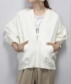 ⭐︎春風さん専用⭐︎ノーカラー袖タックブルゾン　Aletta vita