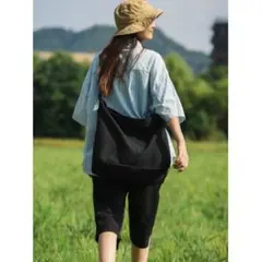 黒【新品】ニュースペーパーバッグ ショルダーバック ヴィンテージ マザーズ