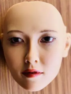 KUMIK 1/6アジア女性フィギュアヘッド　KM007 茶髪ロング