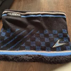 SHUNSNOWS ネックウォーマー 黒・青 チェック柄