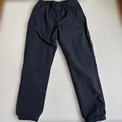 黒 フリース裏地付き ロングパンツ