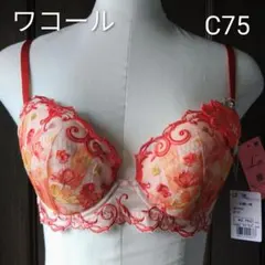 ワコール ルジェ ブラジャー C75 花柄刺繍のサムネイル