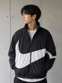 NIKE ナイキ ジャケット 古着 ビッグスウッシュ L