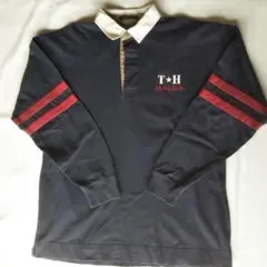 【中古】90s トミーヒルフィガー ラガーシャツ 長袖 XL