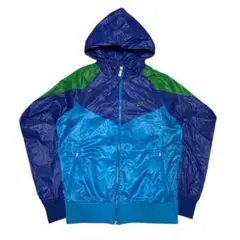 NIKE ナイロン ジップアップパーカー Sサイズ トリコロール ユニセックス