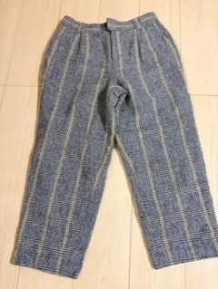 arrive patis チェック柄パンツ グレー系