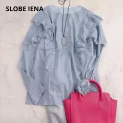 SLOBE IENA スローブイエナ シアーストライプフリルブラウス