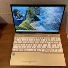 富士通中古ノートパソコン シャンパンゴールド LIFEBOOK AH45/B3
