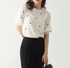 新品　ラジエム　ハートサマーニット　ハート柄　トップス