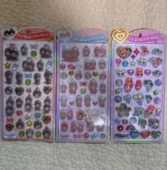 うるちゅるPOPシール モンチッチ パワーパフガールズ 3枚セット