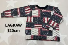 バースデー　LAGKAW アメリカン　ビンテージ風　薄めトレーナー　120cm