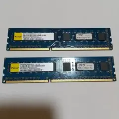 DDR-3 PC3-10600U デスクトップ用メモリ 計8GB(4GBx2枚)
