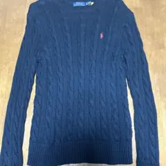 Polo Ralph Lauren ネイビー ケーブルニットセーター