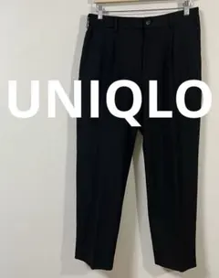 ユニクロ　UNIQLO　タックワイドパンツ　メンズ　Mサイズ　ブラック　美品