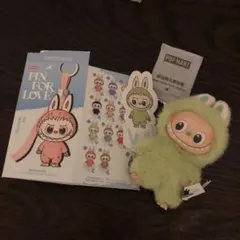 POPMART PIN FOR LOVE ぬいぐるみ ラブブ イニシャル　V