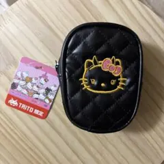【タイトー限定】ハローキティ Myハローキティキルト刺繍ポーチ ブラック