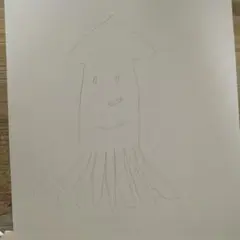 手描きイラスト イカのキャラクター