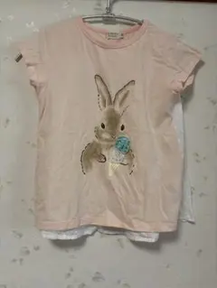 ラポシェビスキュイ　うさぎ　Tシャツ 130のサムネイル