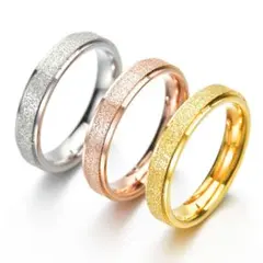 サイズ充実★幅4mm ステンレス ラメリング 指輪 金属アレルギー対応