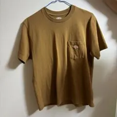 ブラウン コットン Tシャツ ポケット付き