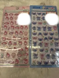 ボンボンドロップシールミニ スティッチ マイメロ 正規品