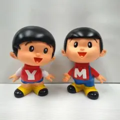 初代 ヤン坊 マー坊 ソフビ人形 貯金箱 ヤンボー マーボー - メルカリ