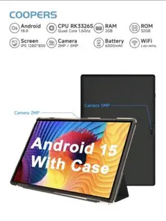 COOPERS Androidタブレット,10.1インチ。