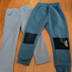 キッズ パンツ 裏起毛2枚セット 100cm