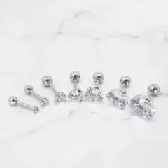 ボディピアス ストレートバーベル サージカルステンレス アレルギー対応 クリア