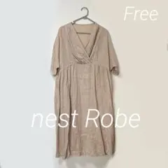 ネストローブ⭐︎リネンギャザーワンピース⭐︎