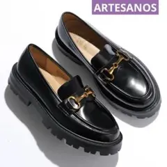 ⭐️極美品⭐️ARTESANOS ブラック ローファー 厚底 36