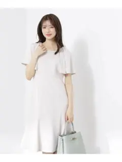 プロポーションボディドレッシング　スリットスリーブワンピース グレージュ