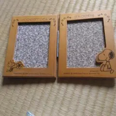 スヌーピー ウッドストック 木製写真立て SNF-500
