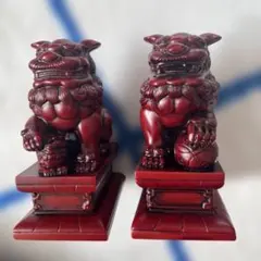 彫刻　シーサー　狛犬