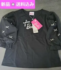 新品　Barbie 140 リボン　T　夏　黒　タグ　送料込　バービー　トップスのサムネイル