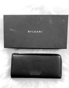 BVLGARI 長財布 ブラック レザー 箱付きのサムネイル