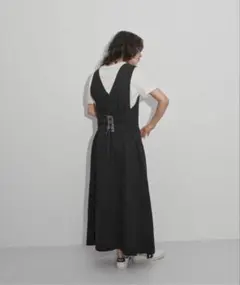 新品 ヤマダヤ ラディエイト デニム切替プリーツジャンパースカート 