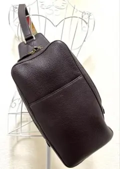 ポールスミス ボディバッグ レザー ブラウン メンズ ワンショルダー