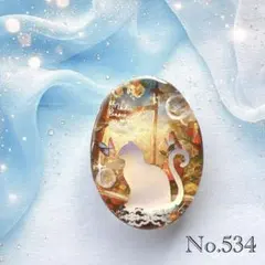 NO.839❤猫 少女 きつね❤レジンへアゴム ブローチ | Mercari