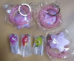 しずくちゃん　スプリングゴムキーホルダー　めじるしアクセサリー　ガチャガチャ